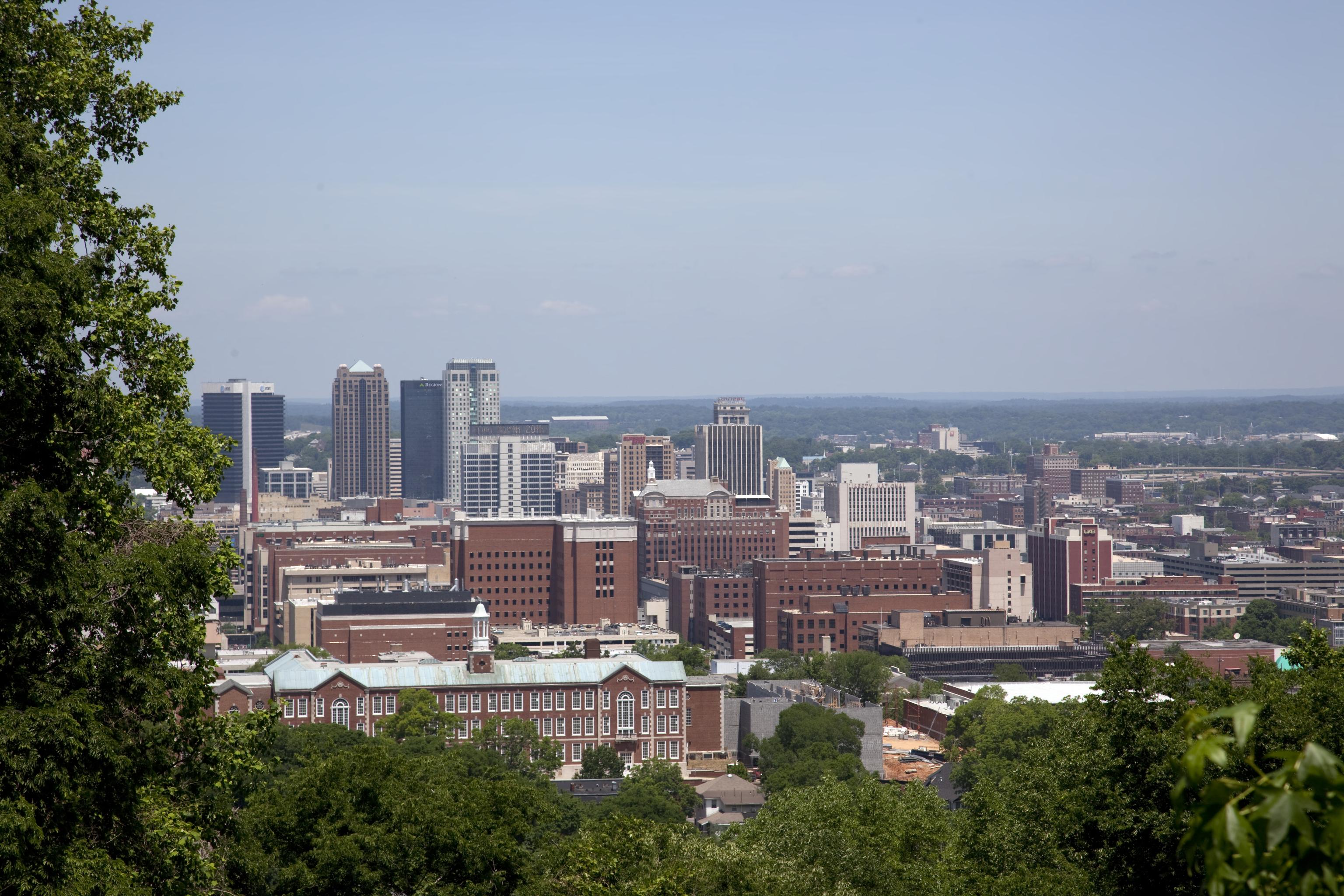 Downtown Birmingham, Alabama, seen from Vulcan Park