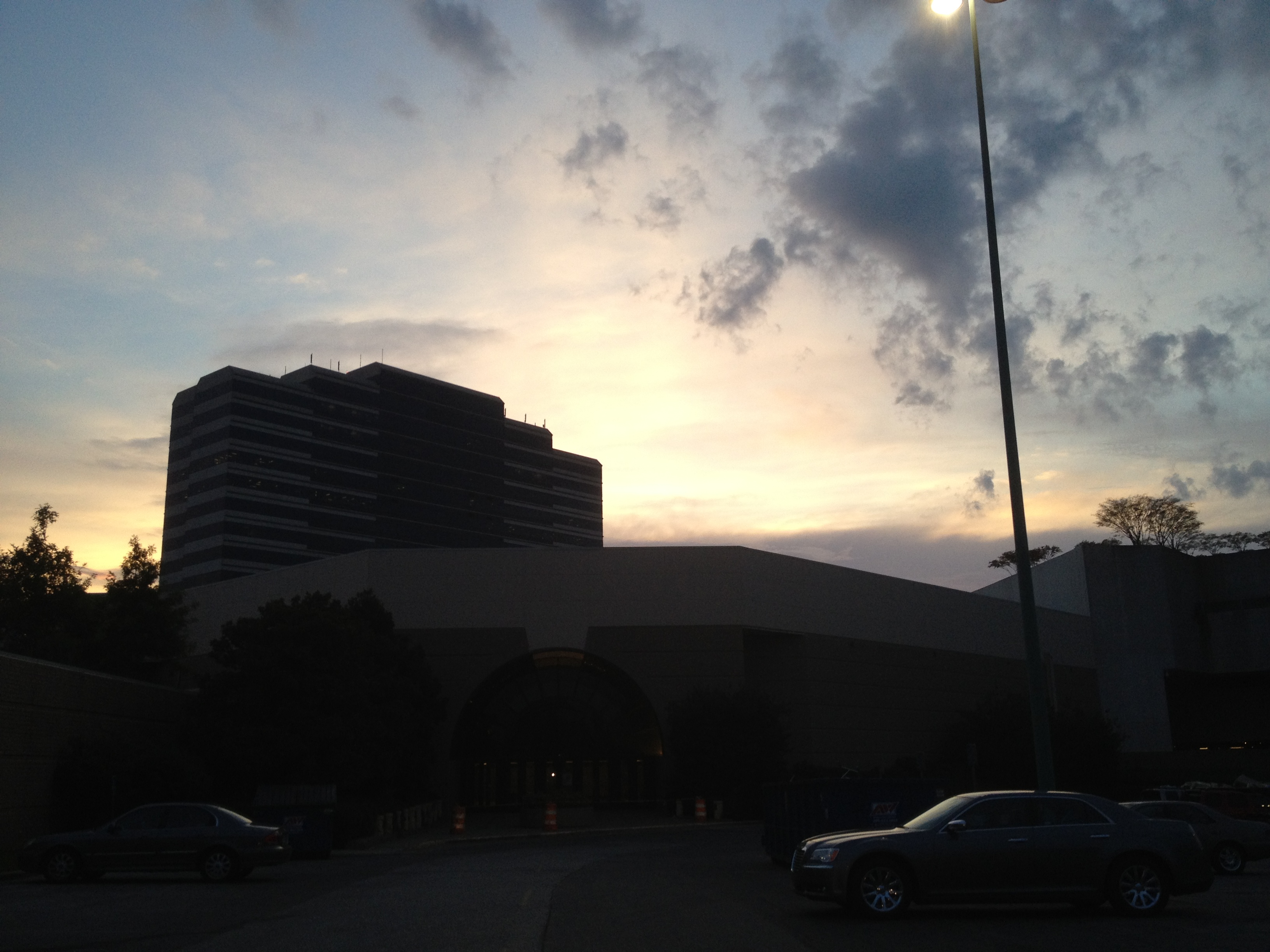 The Riverchase Galleria office tower at sunset